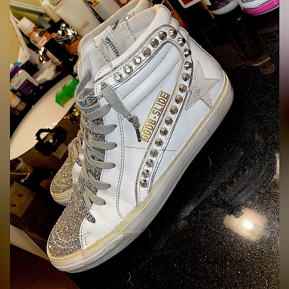 Golden Goose Deluxe Brand Glitter Slides